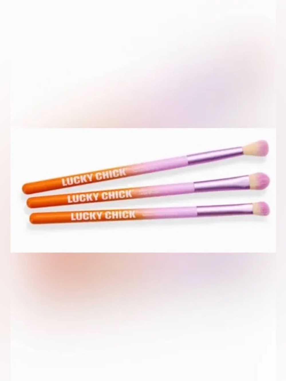 ‼️NWT‼️Lucky Chick Eye Love You Gradient Eyeshadow Brush Set - Pink & Orange